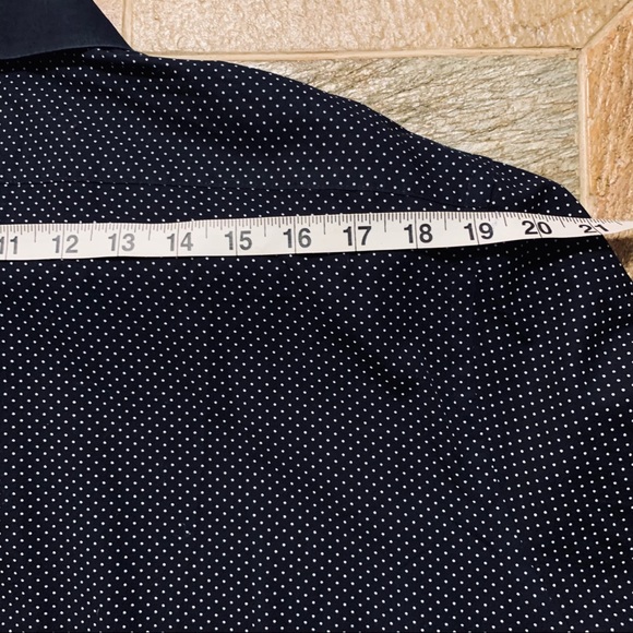 Men’s XL 17- 17 1/2 Fitted Polka Dot Button Shirt - Picture 8 of 14